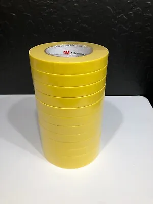 3M 06652 Automotive Refinish Masking Tape 3/4 Inch 12 Rolls Yellow • $45