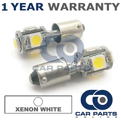 2x Xenon White Ba9s T4w 233 Sidelight Upgrade 5 Smd Led Bulbs Canbus • $4.65