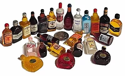 Barbi Dollhouse Miniature Drinks Beer Alcohol Liquor Bottle Whiskey Lot 👻🧲24pc • $21.97