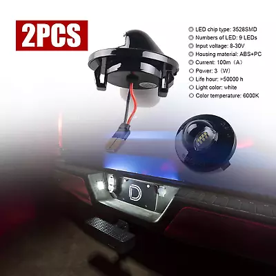 2p LED License Plate Light Tag Lamp Assembly Replacement For Ford F150 F250 F350 • $9.89