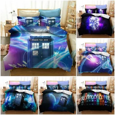 £22.79 • Buy Doctor Who Quilt Duvet Cover Bedding Set  Size Single Double With Pillowcase