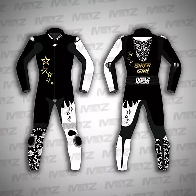 Women Motorbike Suit Motorcycle Riding Leather Racing Suit Custom Made 1 & 2 PC • $406