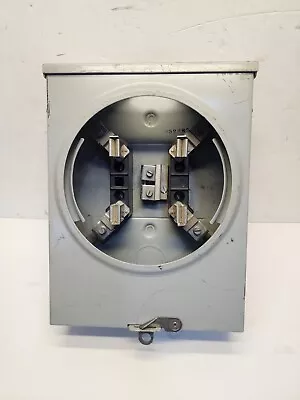 Durham Type 3R Enclosure Residential Meter Socket 100AMP 600VAC 1P 3 Wire 4 Jaw • $39.99