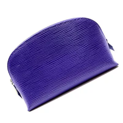 Louis Vuitton Epi Pochette Cosmetic Pouch Figue Purple Leather Authentic • £240.67