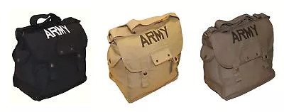 Army Canvas Bag Military Style Fashion Durable Work Large Shoulder Tool Carrier • £22.99