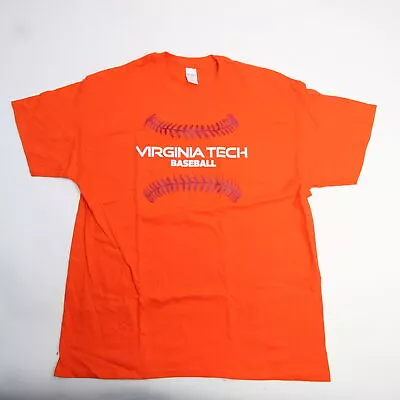 Virginia Tech Hokies Gildan Heavy Cotton Short Sleeve Shirt Men's Orange New • $11.81