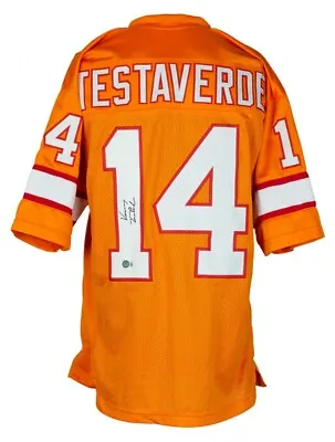 Vinny Testaverde Signed Tampa Bay Buccaneers Jersey (Beckett) #1 Draft Pick 1987 • $149.95