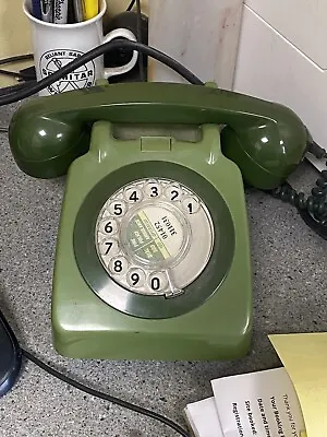 Vintage Green GPO Rotary Dial Telephone 1970's Model 706F. • £25