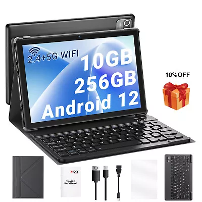 Gaming Tablet 10.1'' 10GB 256GB (1TB TF) Android 12 HD IPS PC WiFi 7000mAh BT5.0 • $65.33