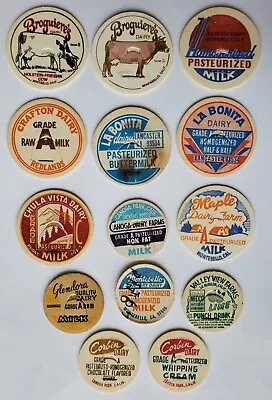 14 Dif.  Socal California Valley Farm Dairy Creamery Milk Bottle Top Cap Inserts • $8.99