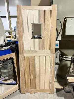 Solid Oak Mortice & Tenon Stable Door With Glazed Panel CUSTOM SIZES AVAILABLE • £747.76