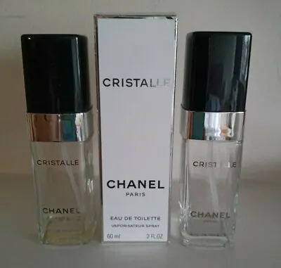 2 X Chanel CRISTALLE Perfume Bottle - TWO BOTTLES ( Empty ) & ONE BOX • £22.50