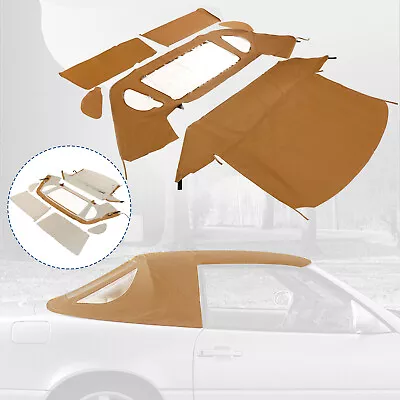 Fits Mercedes R129 SL Convertible Soft Top 90-2002 Tan Sailcloth W/ Clear Window • $120