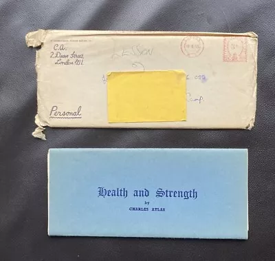 VINTAGE HEALTH And STRENGTH By CHARLES ATLAS : LESSON 2 With Orginal Envelope • £10