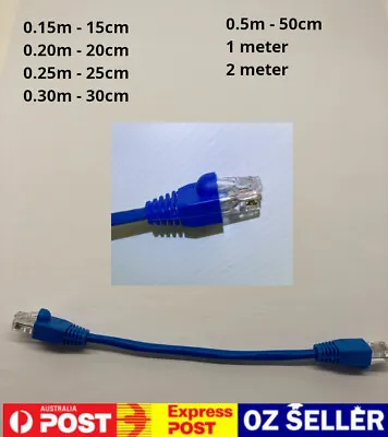$3.45 • Buy Short Cat5E Ethernet Patch Network Cable RJ45 UTP Stranded 15cm To 2m