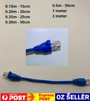 $3.99 • Buy Short Cat5E Ethernet Patch Network Cable RJ45 UTP Stranded 15cm To 2m