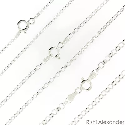 925 Sterling Silver Rolo Link Chain Necklace .925 Italy All Sizes • $6.49