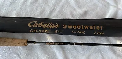 CABELA'S SWEETWATER CB-127 Graphite Fly Rod 8'6  2-PIECE Exc Cond • $42