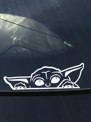 Peeking Baby Yoda Star Wars Mandalorian Decal Car Vinyl Sticker Jedi Sith  • $3.99