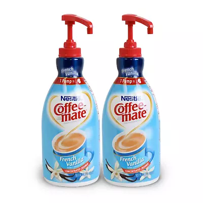 Nestle Coffee-mate Coffee Creamer French Vanilla  Liquid Pump Bottle 50.7 Fl • $38.92