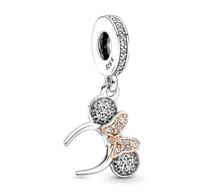 Genuine Pandora Disney Minnie Mouse Mum Silhouette Double M Charm • £10.50