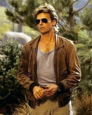 Richard Dean Anderson Cool In Leather Jacket & Sunglasses MacGyver 8x10 Photo • $10.99