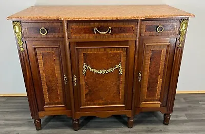 French Antique Marble  Topped Chest Of Drawers / Sideboard (LOT 1849) • £449