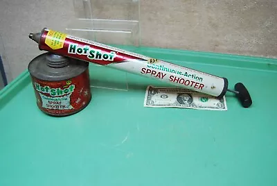 Vintage  Hot Shot   Advertising Tin Metal Insect / Bug Spray Shooter • $19.99