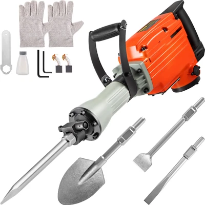 $260.29 • Buy VEVOR Demolition Jack Hammer Concrete Breaker3600WElectric Hammer4 Chisel Bit