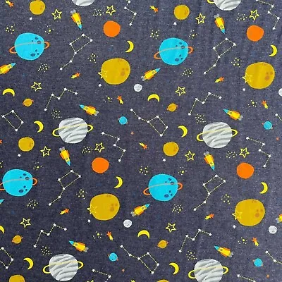 Space Galaxy Novelty Cotton Elastane Spandex Stretch Jersey Dress Craft Fabric • £6.95