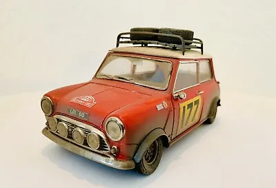 RARE 1964 Mini Cooper S Monte Carlo Rally By Solido Red 1:16 Scale Diorama • $114.95