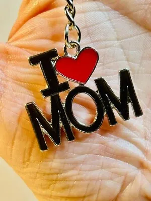 Love Mom Keychain. Unique Gift For Mothers. Red Heart Fancy. Charm • $6