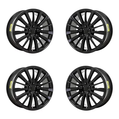 19  Maserati Ghibli Gloss Black Wheels 14-20 Rims Factory Oem Set 670016856 • $1995.95