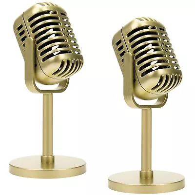 2 Pack Retro Microphone Props Model Antique Microphone Prop For Vintage Micro... • $21.56