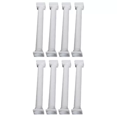  8 Pcs White Plastic Roman Pillar Cake Stand Column Holder Small • £9.98