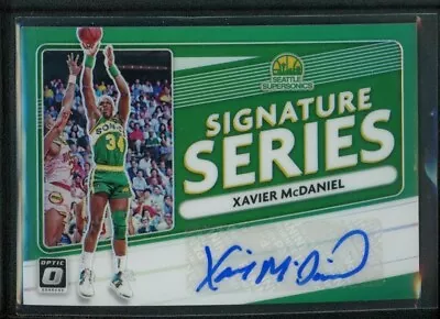 2020-21 Xavier Mcdaniel Auto Panini Donruss Optic Green Signature Series • $6.99