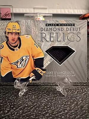 2023-24 Black Diamond Diamond Debut Relics Luke Evangelista RC #DD-LE Predators • $9.75