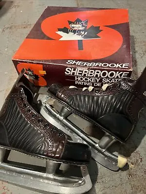 Vintage Sherbrooke Ice Hockey Skates Size 10 Armor Clad W/ Original Box • $15
