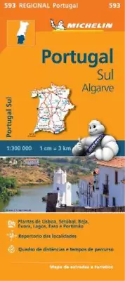 Michelin Portugal Sud - Algrave - Michelin Regional Map 593 (Map) • $12.60