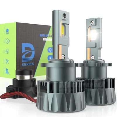 D2S D2R LED Headlight Bulbs Kit Xenon HID Headlamp Replacement 6000K White 80W • $39.99
