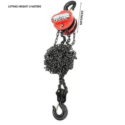 2T Ratchet Chain Lever Chain Hoist Block Heavy Load Lifting Chain Puller • £44.12