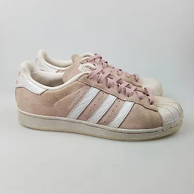 $29.99 • Buy Women's ADIDAS 'Superstar' Sz 8.5 US Shoes Pink White Suede | 3+ Extra 10% Off
