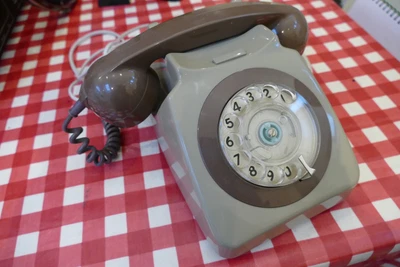 BT GPO 746F SPK Rotary Dial Landline Table Telephone Black Vintage 1972 UNTESTED • £15