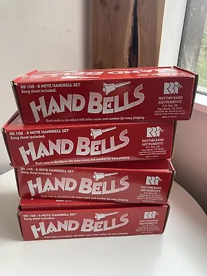 Lot Of 32 Kids Play Hand BELLS 8 Note Handbell Set Kids Rhythm Band Instruments • $100