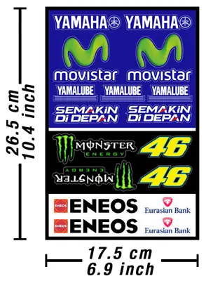 Yamaha Movistar MotoGP Decals Stickers Graphics Autocollant Aufkleber /581 • $11.90