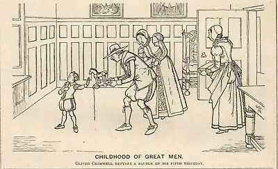 1927 VINTAGE BRITISH SILLY CARTOON - OLIVER CROMWELL Childhood Humor  • $9.95