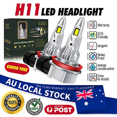 H11 H8 H9 LED Headlight Globe Bulb Hi/L Beam For Mitsubishi Triton MR 2018-2022 • $33.91