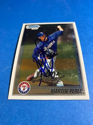 Martin Perez 2010 Bowman Chrome Prospects Auto Ip Signed Texas Rangers Rc Rare • $9.99