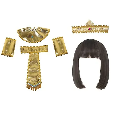 Unisex Bob Wigs Egyptian Headband Skin-friendly Cosplay Accessories Classic • £38.39