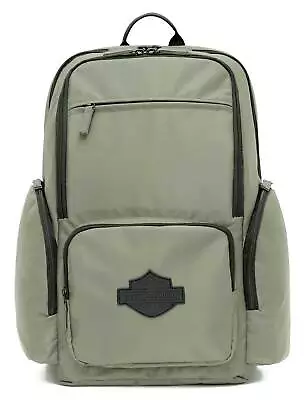 Harley-Davidson Bar & Shield Crinkle Nylon Water-Resistant Backpack - Green • $109.95